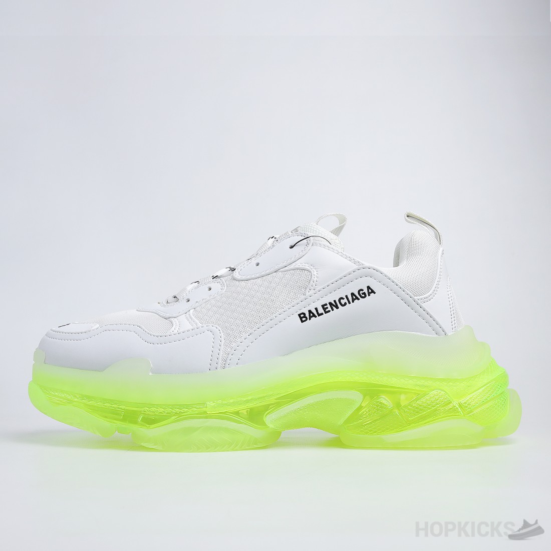 Bale ciaga Triple S Clear Sole White Fluo Yellow